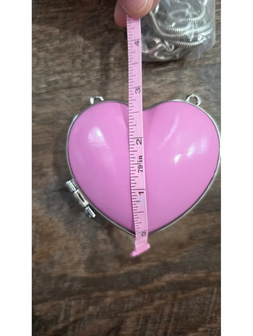 Pink Heart Shaped Mini Crossbody Bag